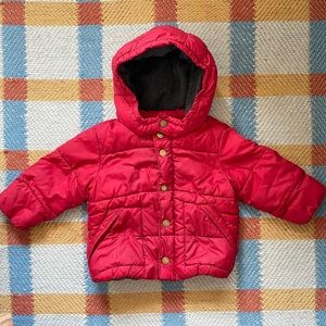 Baby Gap Warmest Hooded Jacket Puffer in Modern Red